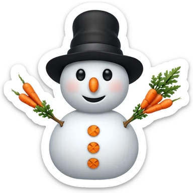 Cross eye snowman sticker