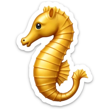 seahorse emoji, minimal and clear, apple style sticker
