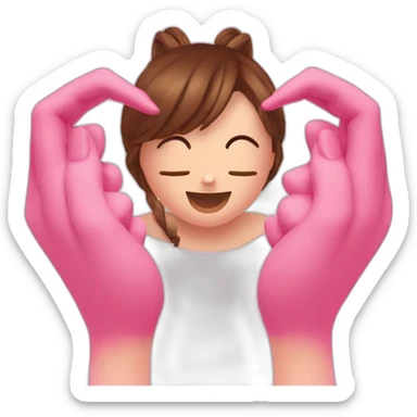 Dva qui fas un coeur avec ces mains sticker