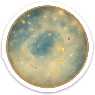 celestial map sticker