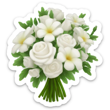 White Bouquet of flowers sticker