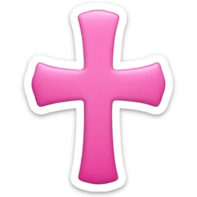Catholic pink cross  sticker
