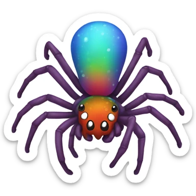Rainbow spider sticker