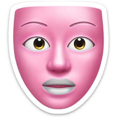 Moisturizing hydrogel face mask pink with slits for eyes, lips and nose  sticker