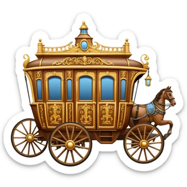huge-horse-drawn-fancy-french-stagecoach-caravan sticker