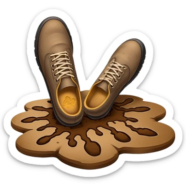 shoe print on the floor   sticker