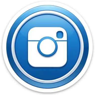 A high-resolution 2D icon of an Instagram-style verified badge. 8 jagged circle sticker