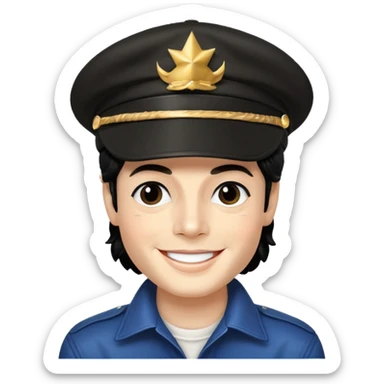 michael jackson with cap  sticker