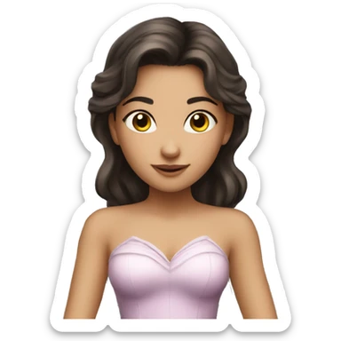 attractive brunette fairy  sticker