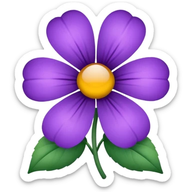 Violet flower sticker