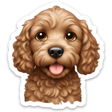 Cockapoo puppy sticker