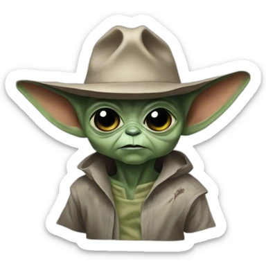 zombie michael jackson in thriller as baby yoda sticker