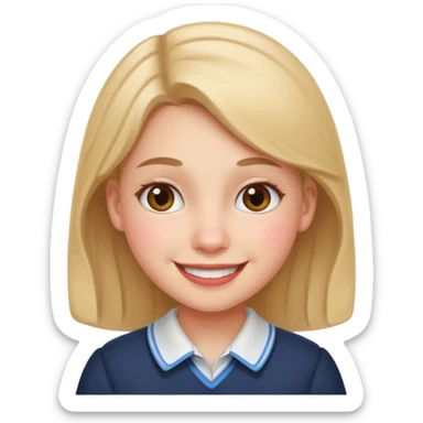 A schoolgirl  sticker