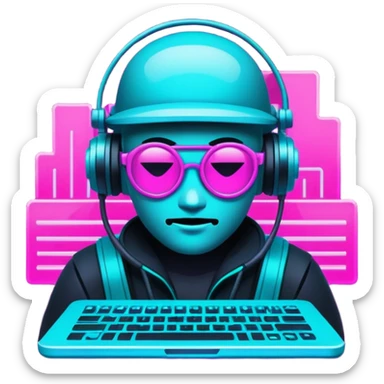 devops cyberpunk vaporwave hacker themed emoji pack sticker