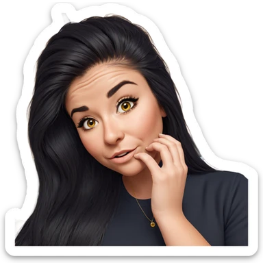 realistic portrait of girl sticker