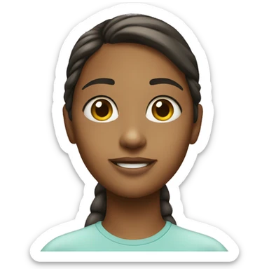 girl with “get in the wata” text above head sticker