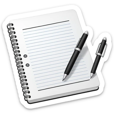 A textbook and a copybook with a pen sticker