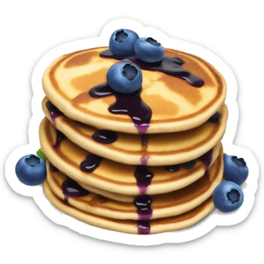 Blueberry pancakes stack sticker
