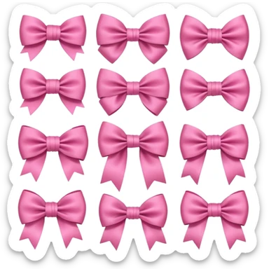 Cute girly bows sticker