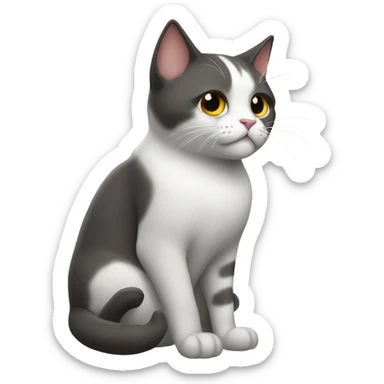 cat with a pew pew sticker