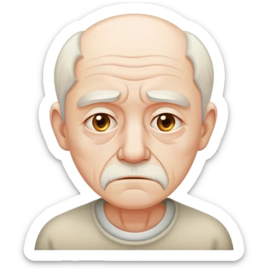 Lost and sad old uncle sticker