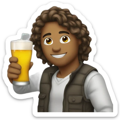 friends drinking at the PMU sticker