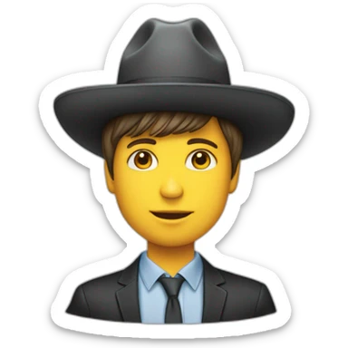 Un niño con sombrero hugo boss camiseta armani  sticker