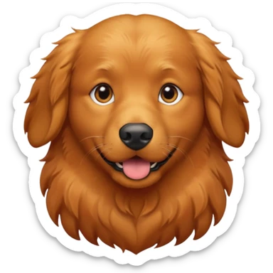 My dog is a red golden retriever  sticker
