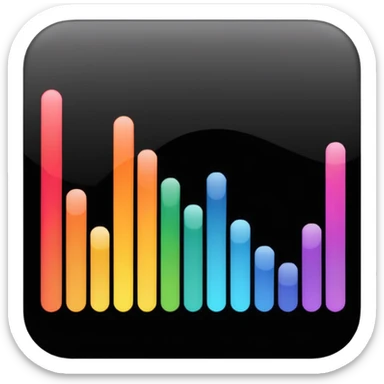 audio spectrum, the spectrum is black sticker