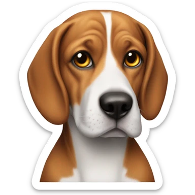 dog beagle with a martian custom sticker