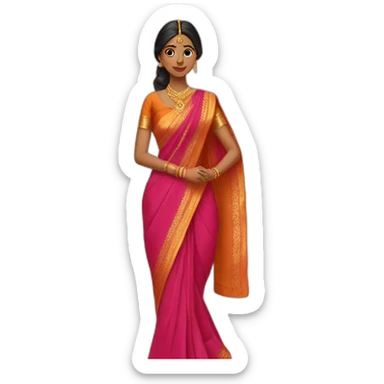 Indian saree sticker