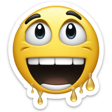 sobbing emoji slapping face like smh sticker