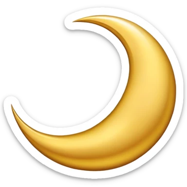 Pretty golden crescent moon sticker