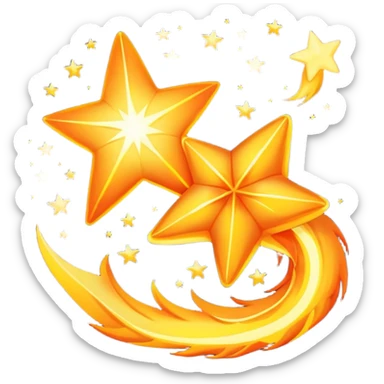 Meteor – Bright falling star with blazing tail sticker