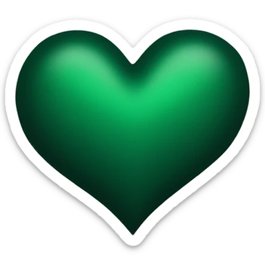 dark green heart  sticker