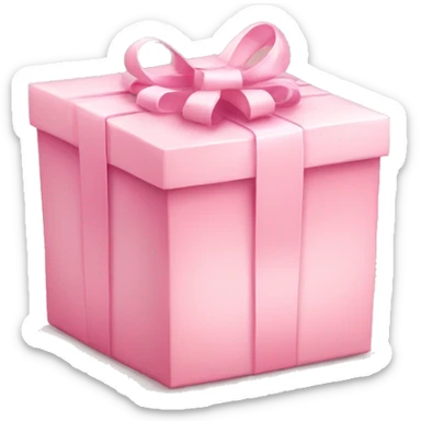 heart shaped light pink gift box sticker