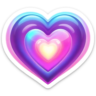 plasma heart shaped sticker