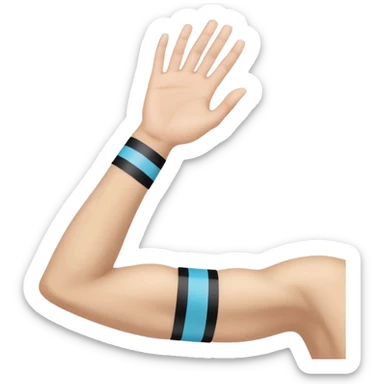 forearm with kinesio tape (physiotherapy)  sticker