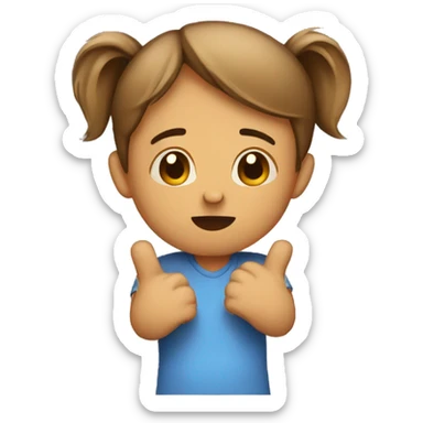 saying sorry by holding ears sticker