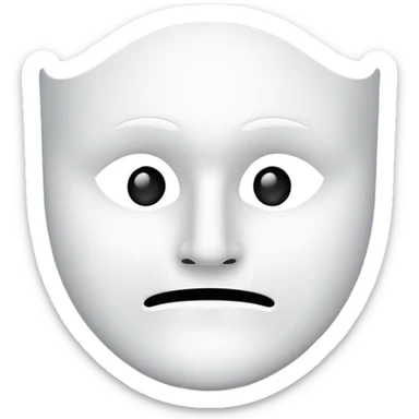 Sad Hapy face mask sticker