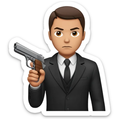 hitman with pistol sticker