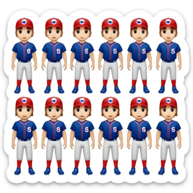 quiero dos equipos enemigos de baseball  sticker