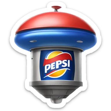 Pepsi can UFO alien spaceship birdhouse  sticker
