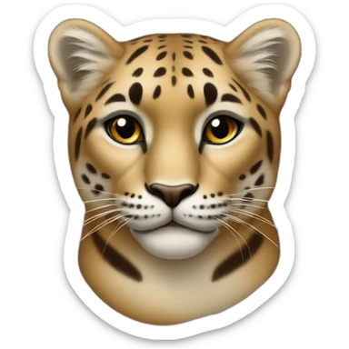 Panthère avec un carré de soie autour du cou sticker