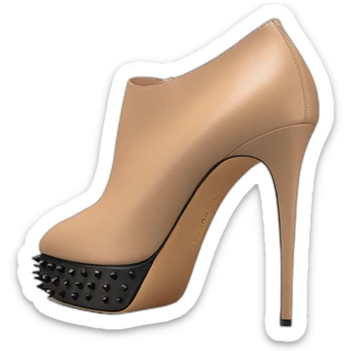 VALENTINO Tan-go PLATFORM PUMP black spikes sticker