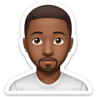 Marques Houston with dark brown hair sticker