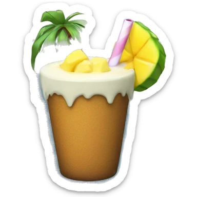 Stitch with pinacolada  sticker