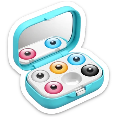contact lenses travel mini case sticker
