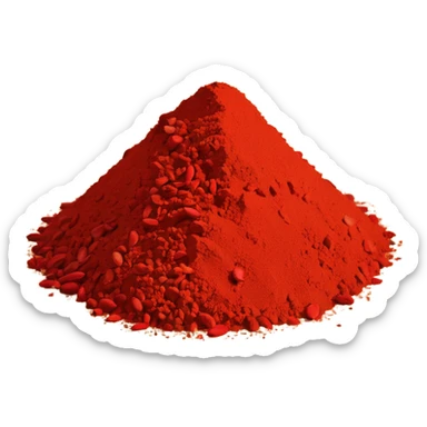 powder of red chili sticker