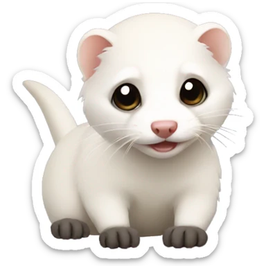 White ferret sticker